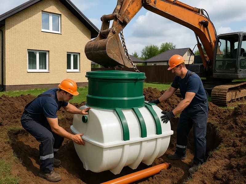 Установка пластиковых септиков